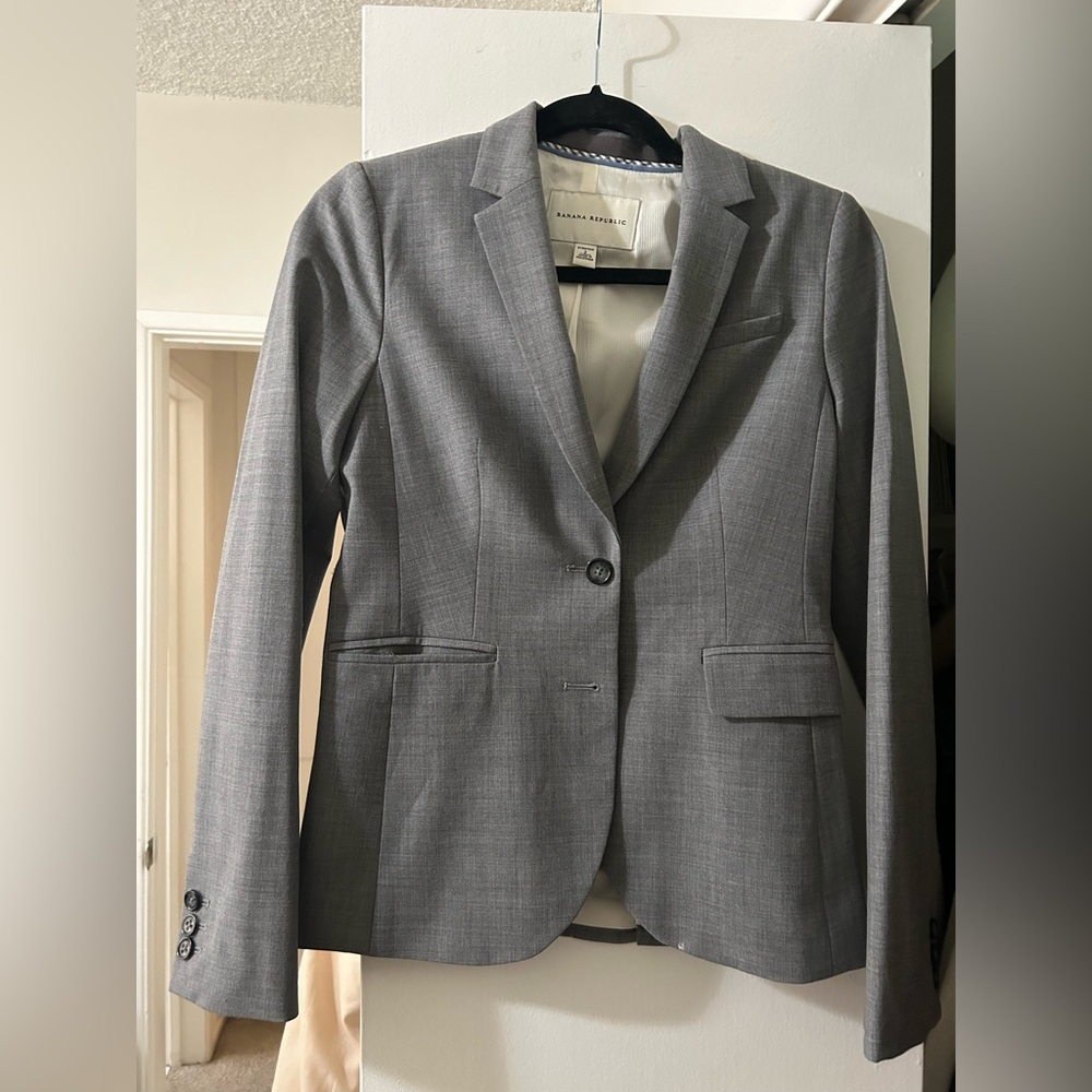 Banana Republic Light Gray Blazer